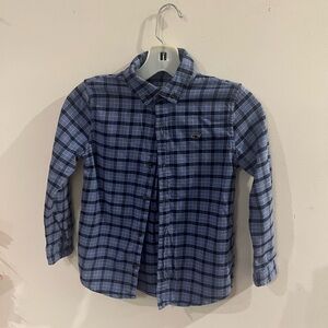 Vineyard Vines Navy and Light Blue Plaid Shirt